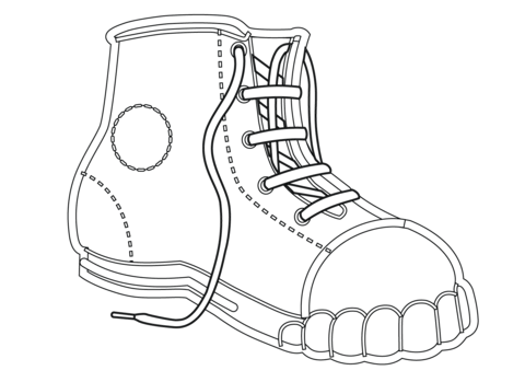 Canvas Shoe Coloring Page